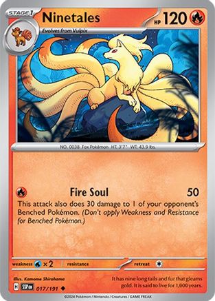 Ninetales 17/191 - [SV08 Surging Sparks] Reverse Holofoil