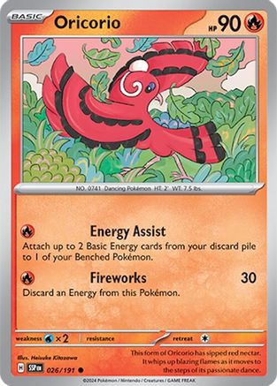 Oricorio 26/191 - [SV08 Surging Sparks] Reverse Holofoil