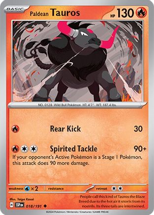 Paldean Tauros 18/191 - [SV08 Surging Sparks]