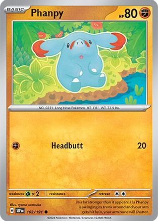 Phanpy 102/191 - [SV08 Surging Sparks] Reverse Holofoil