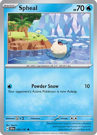 Spheal 43/191 - [SV08 Surging Sparks] Reverse Holofoil