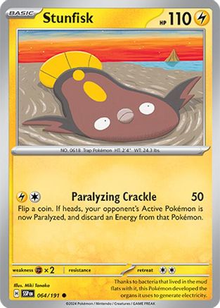 Stunfisk 64/191 - [SV08 Surging Sparks] Reverse Holofoil