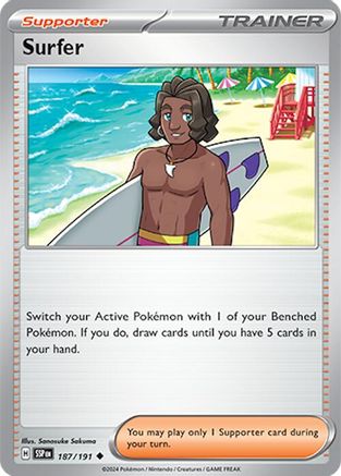 Surfer 187/191 - [SV08 Surging Sparks] Reverse Holofoil