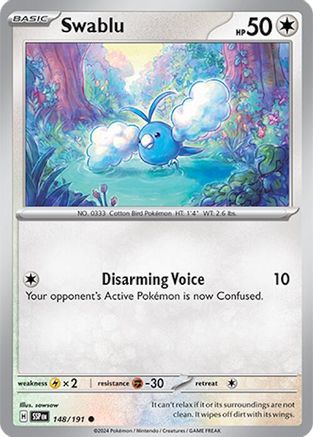 Swablu 148/191 - [SV08 Surging Sparks] Reverse Holofoil