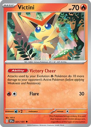 Victini 21/191 - [SV08 Surging Sparks] Reverse Holofoil