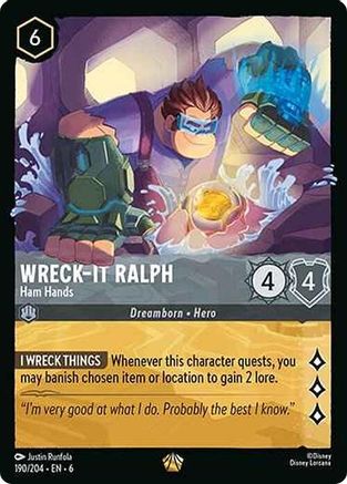 Wreck-It Ralph - Ham Hands (190/204) Cold Foil - Azurite Sea