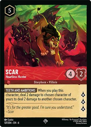 Scar - Heartless Hunter (127/204) Cold Foil - Azurite Sea