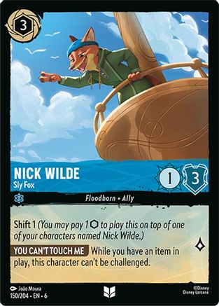 Nick Wilde - Sly Fox (150/204)  - Azurite Sea