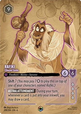 Rafiki - Ethereal Guide (Enchanted) (208/204) Holofoil - Azurite Sea