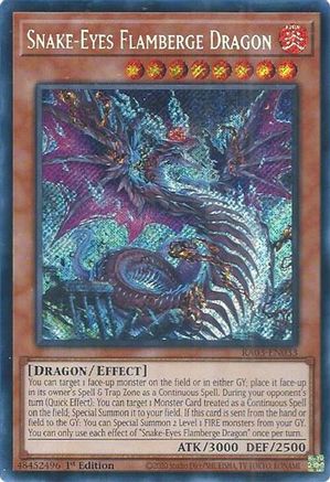 Snake-Eyes Flamberge Dragon (Secret Rare) (RA03-EN033) - Quarter Century Bonanza 1st Edition