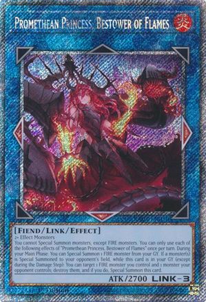 Promethean Princess, Bestower of Flames (Platinum Secret Rare) (RA03-EN050) - Quarter Century Bonanza 1st Edition