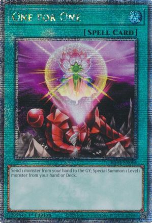 One for One (Quarter Century Secret Rare) (RA03-EN056) - Quarter Century Bonanza 1st Edition