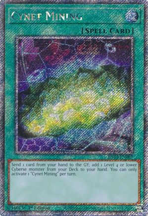 Cynet Mining (Platinum Secret Rare) (RA03-EN067) - Quarter Century Bonanza 1st Edition