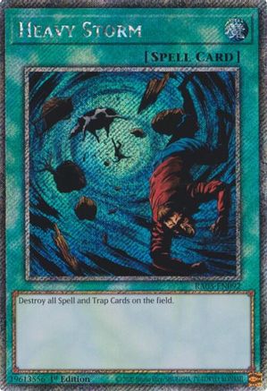 Heavy Storm (Platinum Secret Rare) (RA03-EN092) - Quarter Century Bonanza 1st Edition