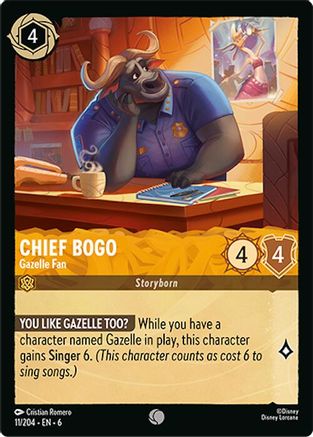 Chief Bogo - Gazelle Fan (11/204)  - Azurite Sea