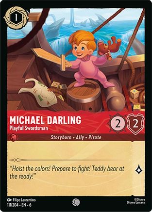 Michael Darling - Playful Swordsman (111/204) Cold Foil - Azurite Sea