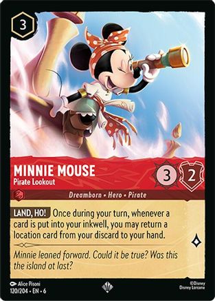 Minnie Mouse - Pirate Lookout (120/204) Cold Foil - Azurite Sea