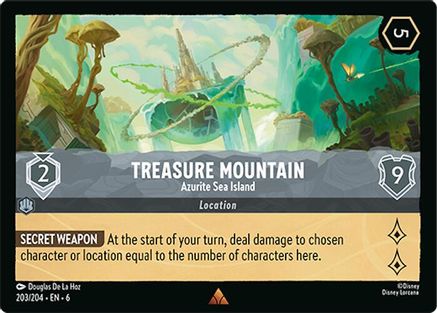 Treasure Mountain - Azurite Sea Island (203/204) Cold Foil - Azurite Sea