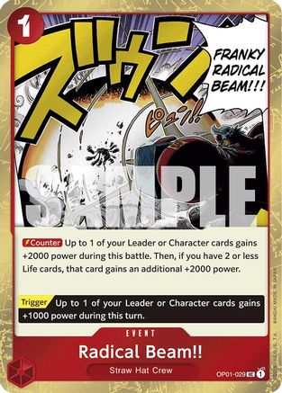 Radical Beam!! (Jolly Roger Foil) (OP01-029) - Premium Booster -The Best-