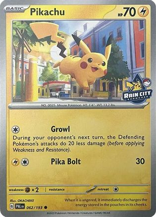 Pikachu (Rain City Showcase) 62 - [Miscellaneous Cards & Products]
