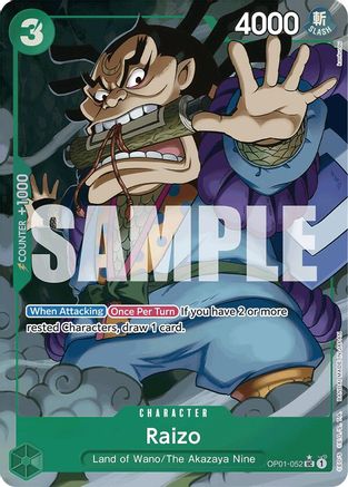 Raizo (Full Art) (OP01-052) - Premium Booster -The Best-