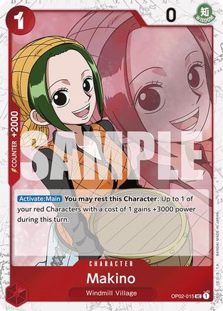 Makino (Jolly Roger Foil) (OP02-015) - Premium Booster -The Best-