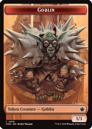 Goblin // Insect Doubled-Sided Token (-18 // 21) - [Foundations]