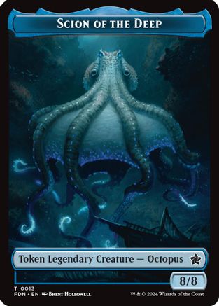 Scion of the Deep // Koma's Coil Doubled-Sided Token (-13 // 11) - [Foundations] Foil