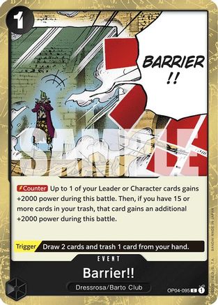 Barrier!! (Jolly Roger Foil) (OP04-095) - Premium Booster -The Best-