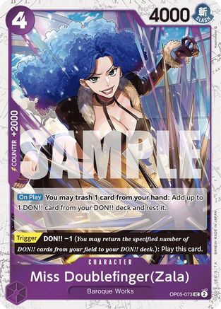 Miss Doublefinger(Zala) (Jolly Roger Foil) (OP05-073) - Premium Booster -The Best-