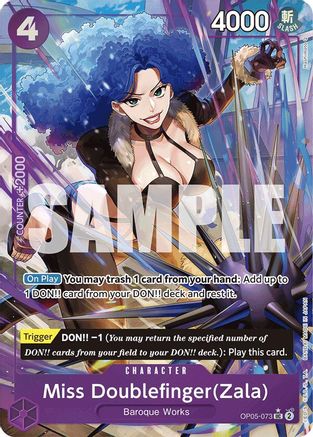 Miss Doublefinger(Zala) (Full Art) (OP05-073) - Premium Booster -The Best-