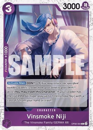 Vinsmoke Niji (OP06-064) (Jolly Roger Foil) (OP06-064) - Premium Booster -The Best-