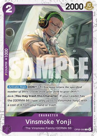 Vinsmoke Yonji (OP06-066) (Jolly Roger Foil) (OP06-066) - Premium Booster -The Best-