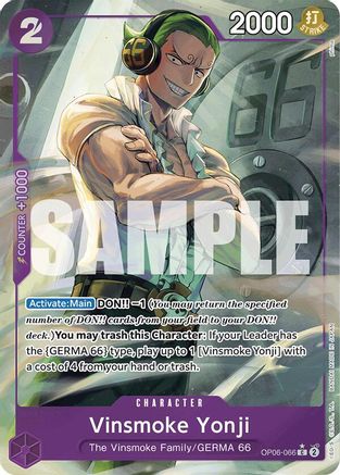 Vinsmoke Yonji (OP06-066) (Full Art) (OP06-066) - Premium Booster -The Best-