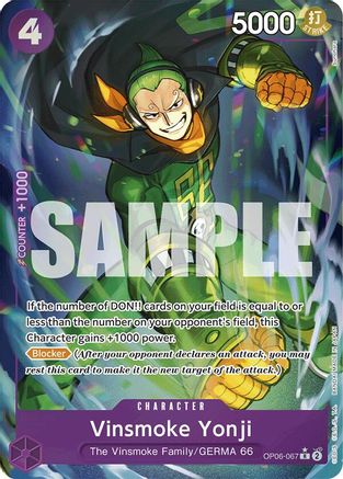 Vinsmoke Yonji (OP06-067) (Full Art) (OP06-067) - Premium Booster -The Best-