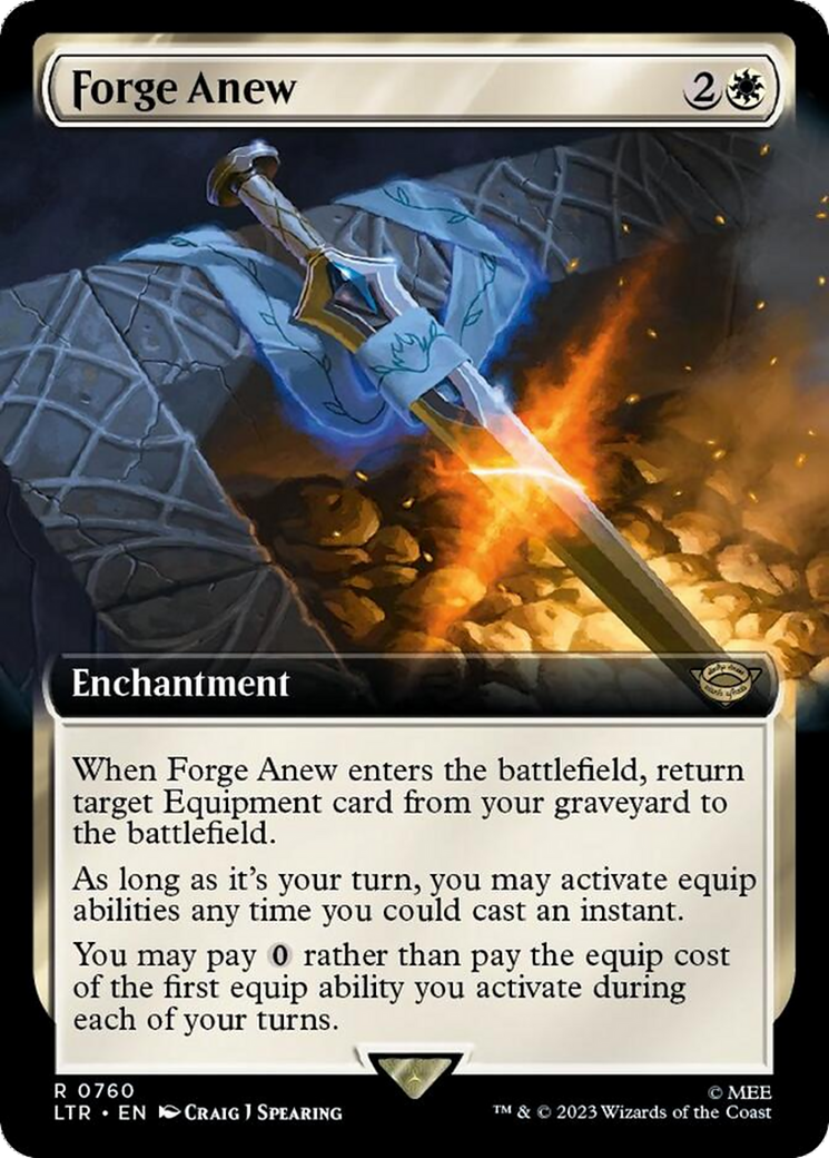 Forge Anew (LTR-760) - [The Lord of the Rings: Tales of Middle-earth]: (Extended Art) Foil