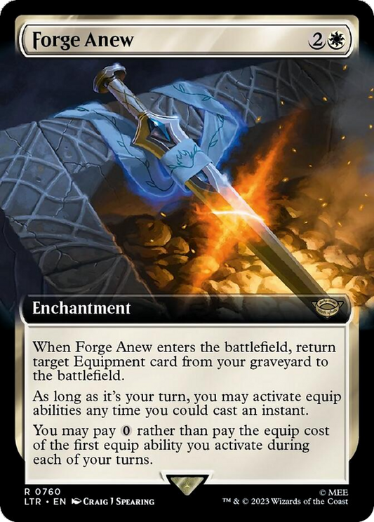 Forge Anew (LTR-760) - [The Lord of the Rings: Tales of Middle-earth]: (Extended Art) Foil