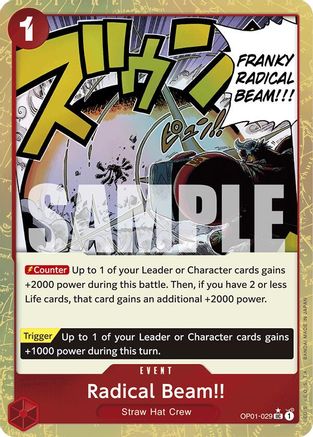 Radical Beam!! (Textured Foil) (OP01-029) - Premium Booster -The Best-