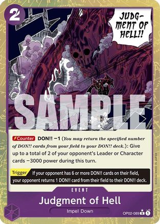 Judgment of Hell (Textured Foil) (OP02-089) - Premium Booster -The Best-