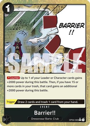 Barrier!! (Textured Foil) (OP04-095) - Premium Booster -The Best-