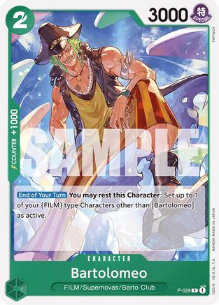 Bartolomeo (P-029) (Reprint) (P-029) - Premium Booster -The Best-