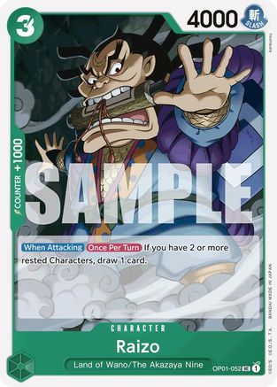 Raizo (Reprint) (OP01-052) - Premium Booster -The Best-