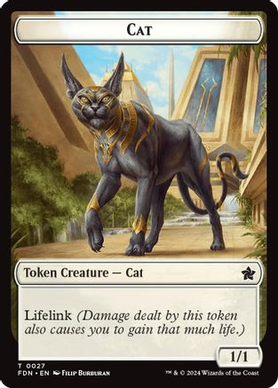 Cat (0027) // Phyrexian Goblin Double-Sided Token (-27 // 31) - [Foundations]