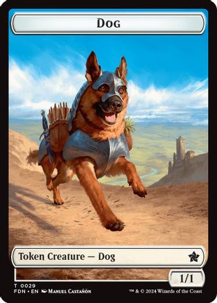 Dog // Beast (0032) Double-Sided Token (-29 // 32) - [Foundations]