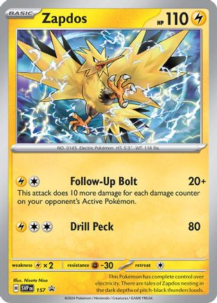 Zapdos - 157 157 - [SV Scarlet & Violet Promo Cards] Holofoil