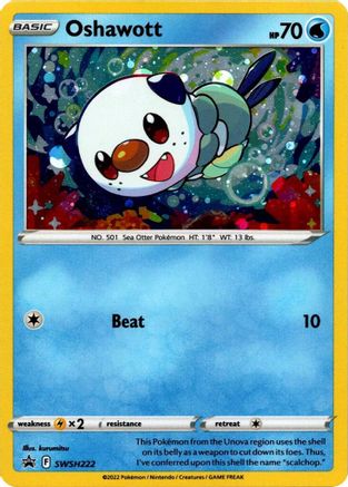 Oshawott - SWSH222 (Cosmo Holo) SWSH222 - [SWSH Sword & Shield Promo Cards] Holofoil
