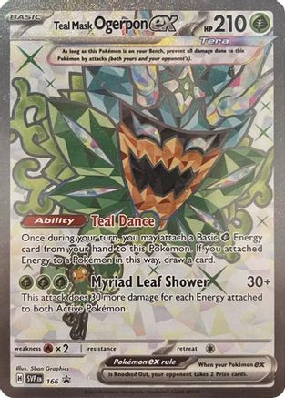 Teal Mask Ogerpon ex - 166 - [SV Scarlet & Violet Promo Cards] Holofoil