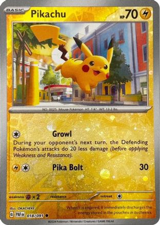 Pikachu - 018/091 (Reverse Cosmos Holo) - [Miscellaneous Cards & Products] Reverse Holofoil