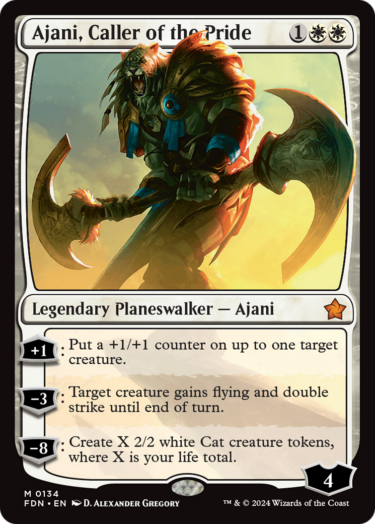 Ajani, Caller of the Pride (FDN-134) - [Foundations] Foil