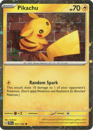 Pikachu - 051/162 (Cosmo Holo) 51 - [Miscellaneous Cards & Products] Holofoil